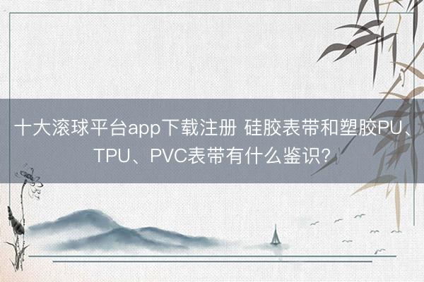 十大滚球平台app下载注册 硅胶表带和塑胶PU、TPU、PVC表带有什么鉴识?