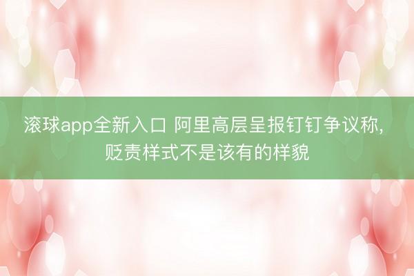滚球app全新入口 阿里高层呈报钉钉争议称, 贬责样式不是该有的样貌